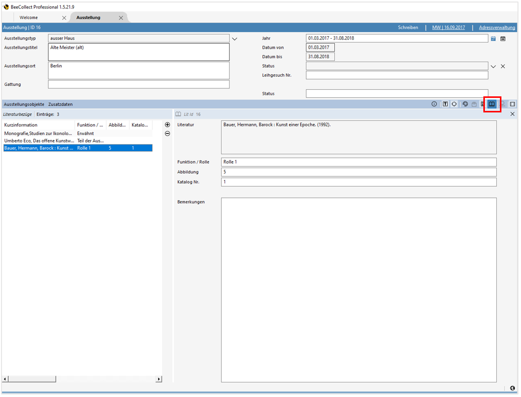Das Register Literatur