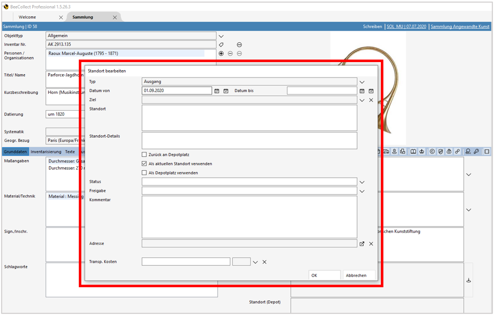 Standort bearbeiten Standort bearbeiten