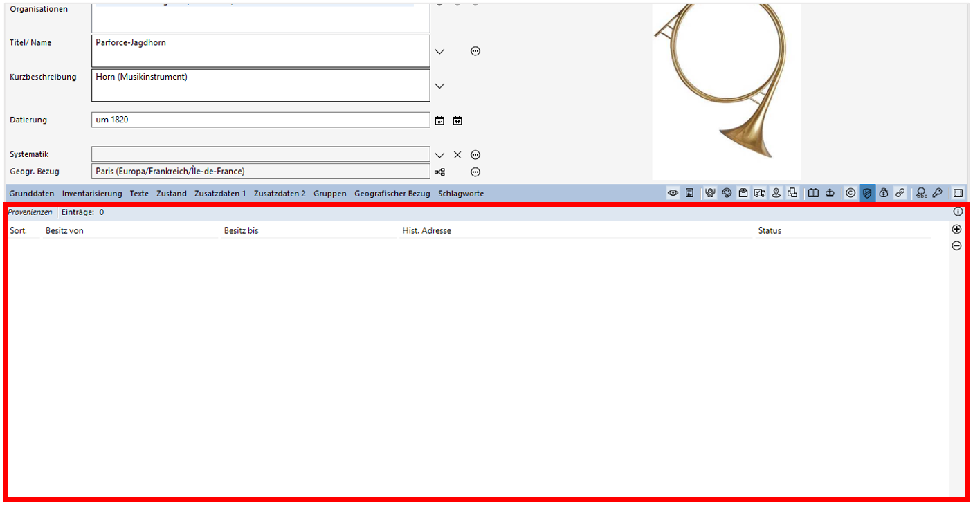 Register Provenienz Register Provenienz