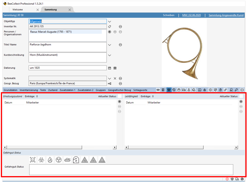Register Objekt-Status Register Objekt-Status