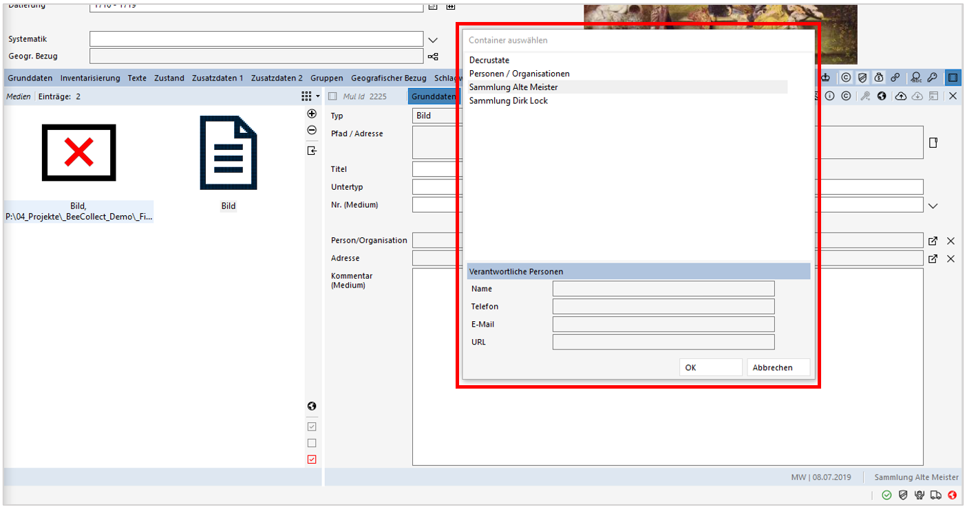 Zuweisung Container Zuweisung Container