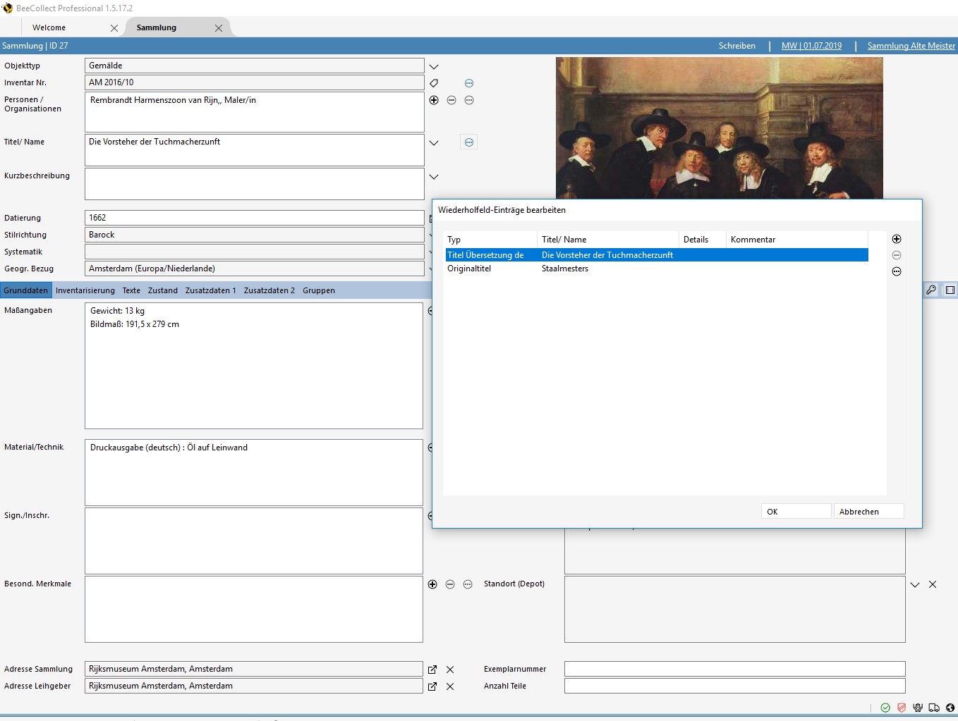 Feldtyp Wiederholfeld - Text Feldtyp Wiederholfeld - Text