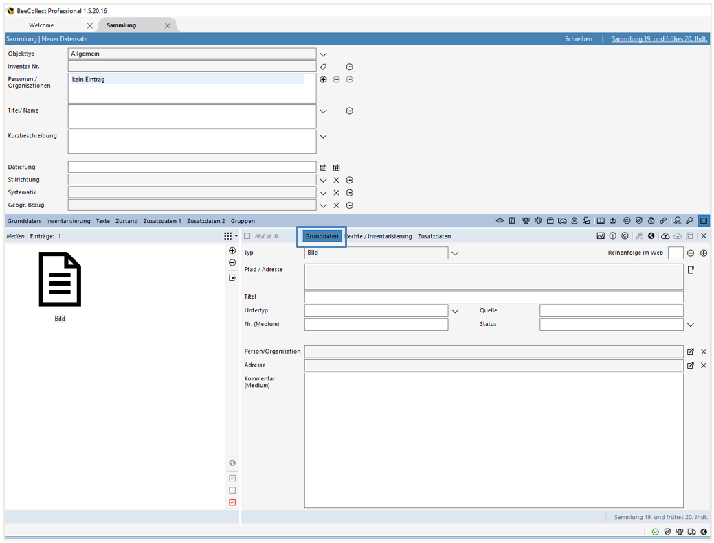 Bearbeitungsbereich Register Grunddaten Bearbeitungsbereich Register Grunddaten