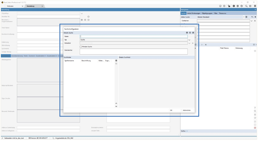 Neue Suchdefinition Neue Suchdefinition