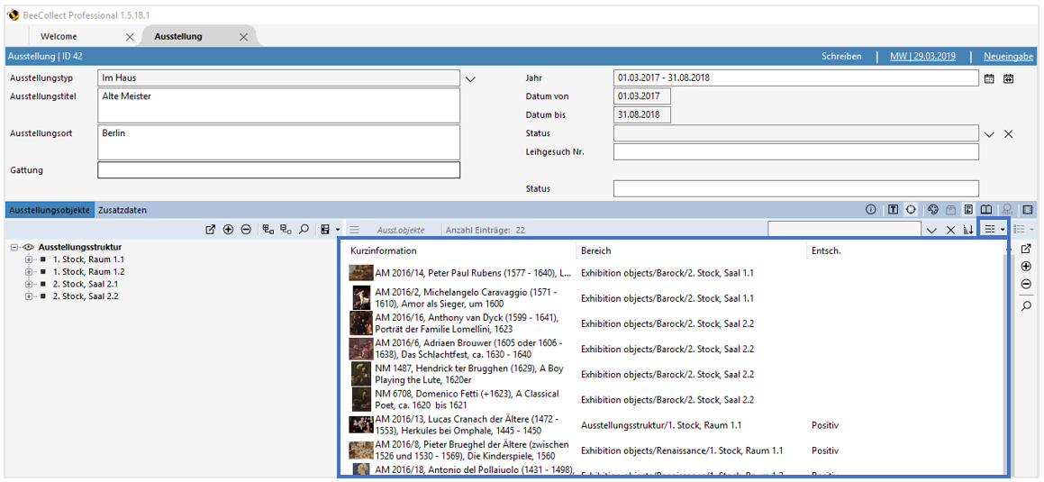 Ansicht Liste Ansicht Liste