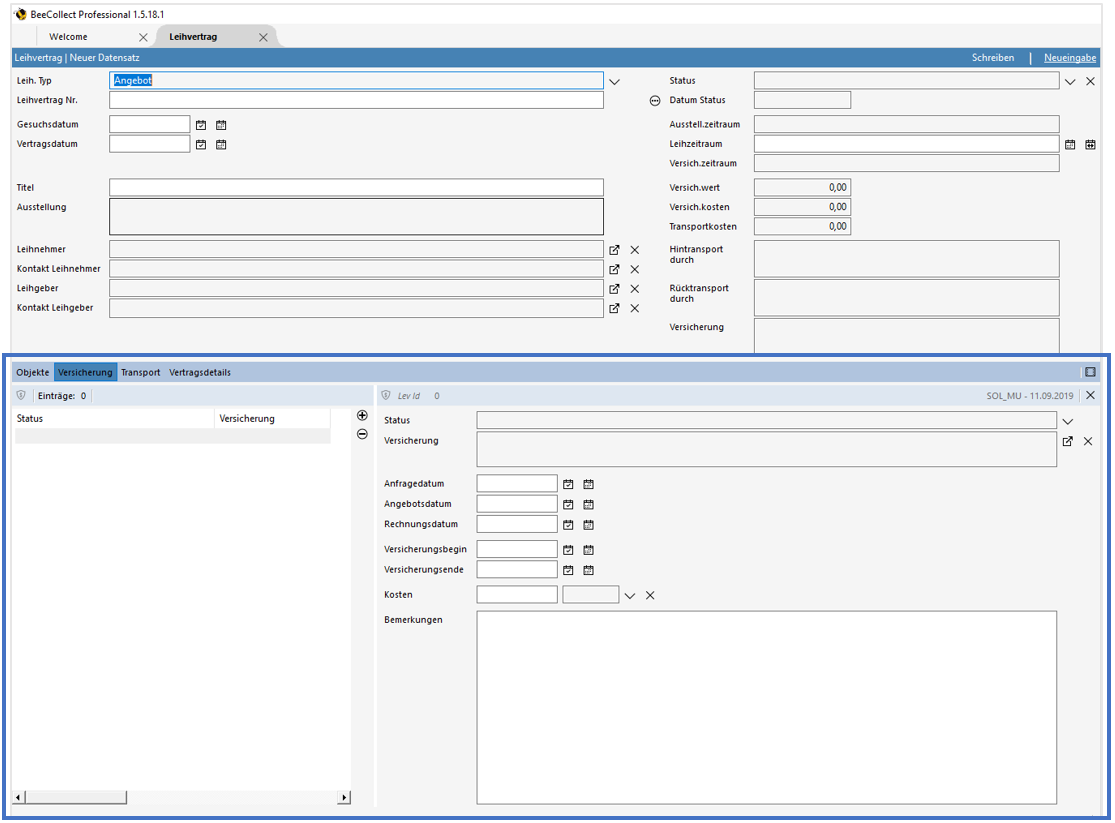 Formularbereich Register Versicherung Formularbereich Register Versicherung