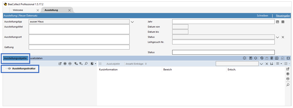 Register Ausstellungsobjekte Register Ausstellungsobjekte