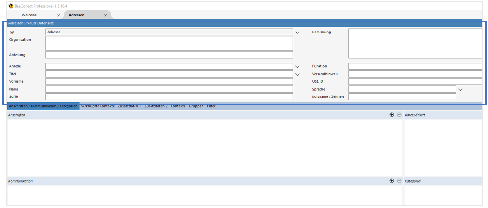 Stammdaten Modul Adressen Stammdaten Modul Adressen